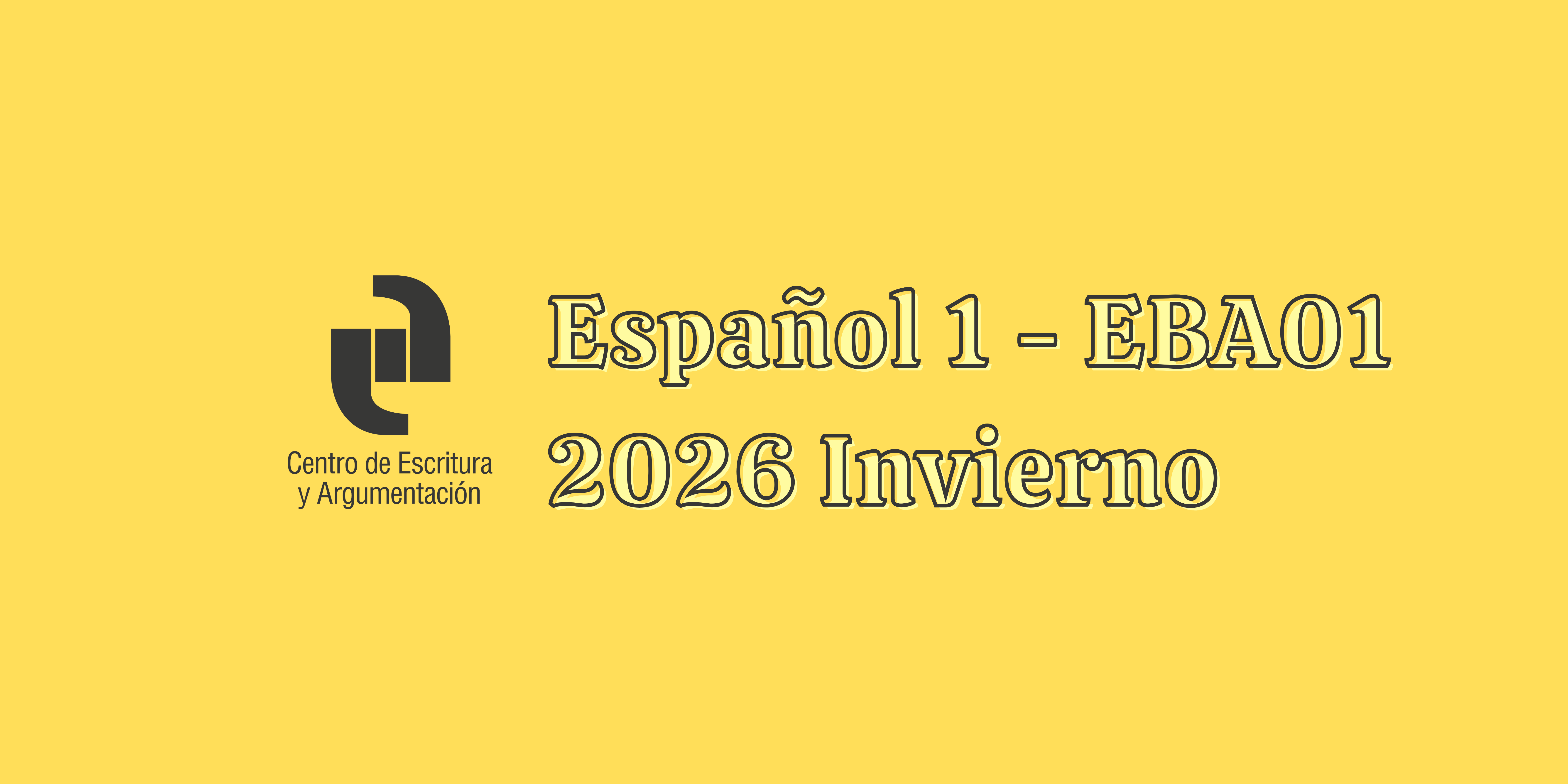 T26I Español 1 (EBA01 Licenciatura)