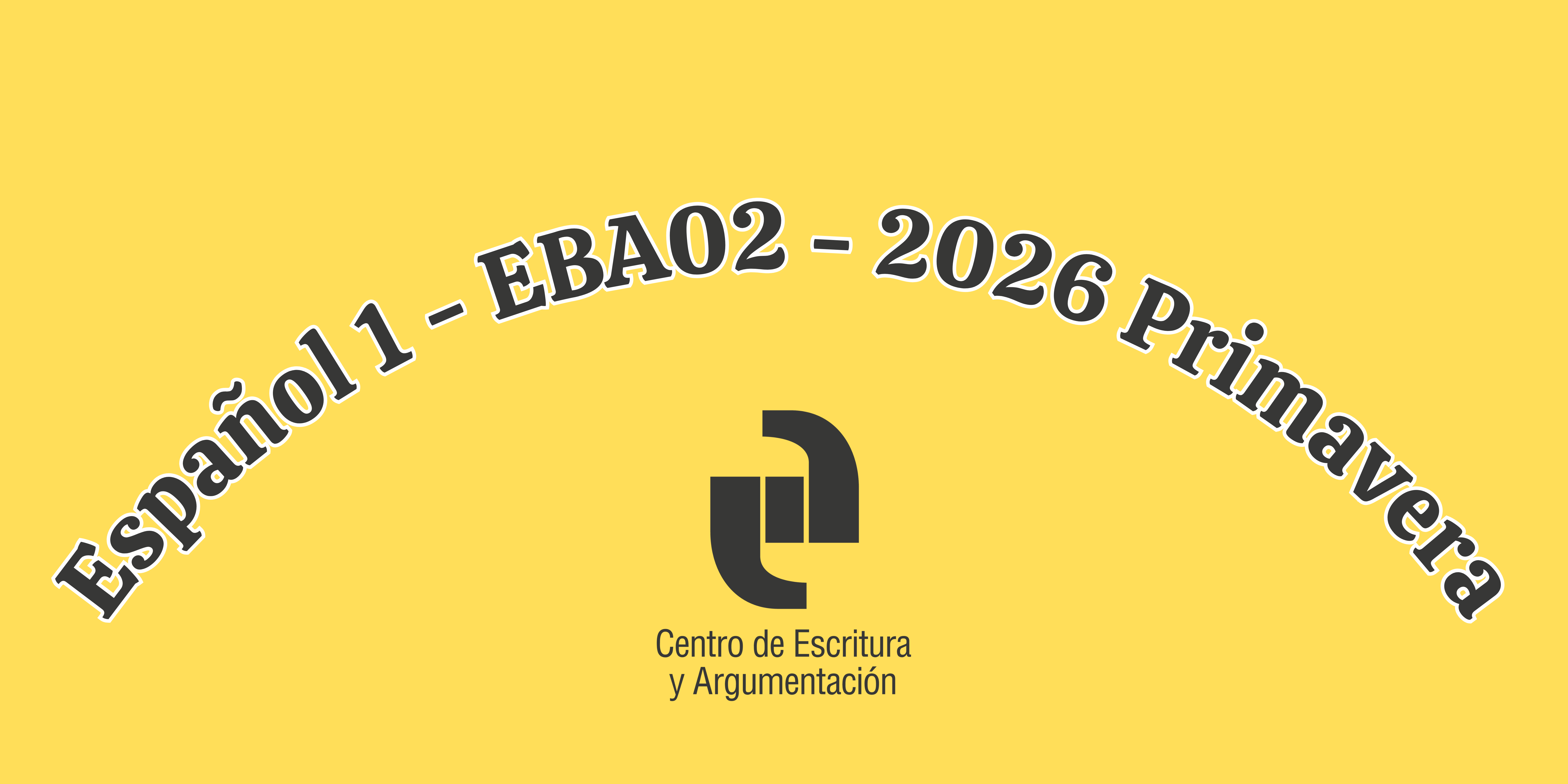 T26P Español 1 (EBA02 Licenciatura)