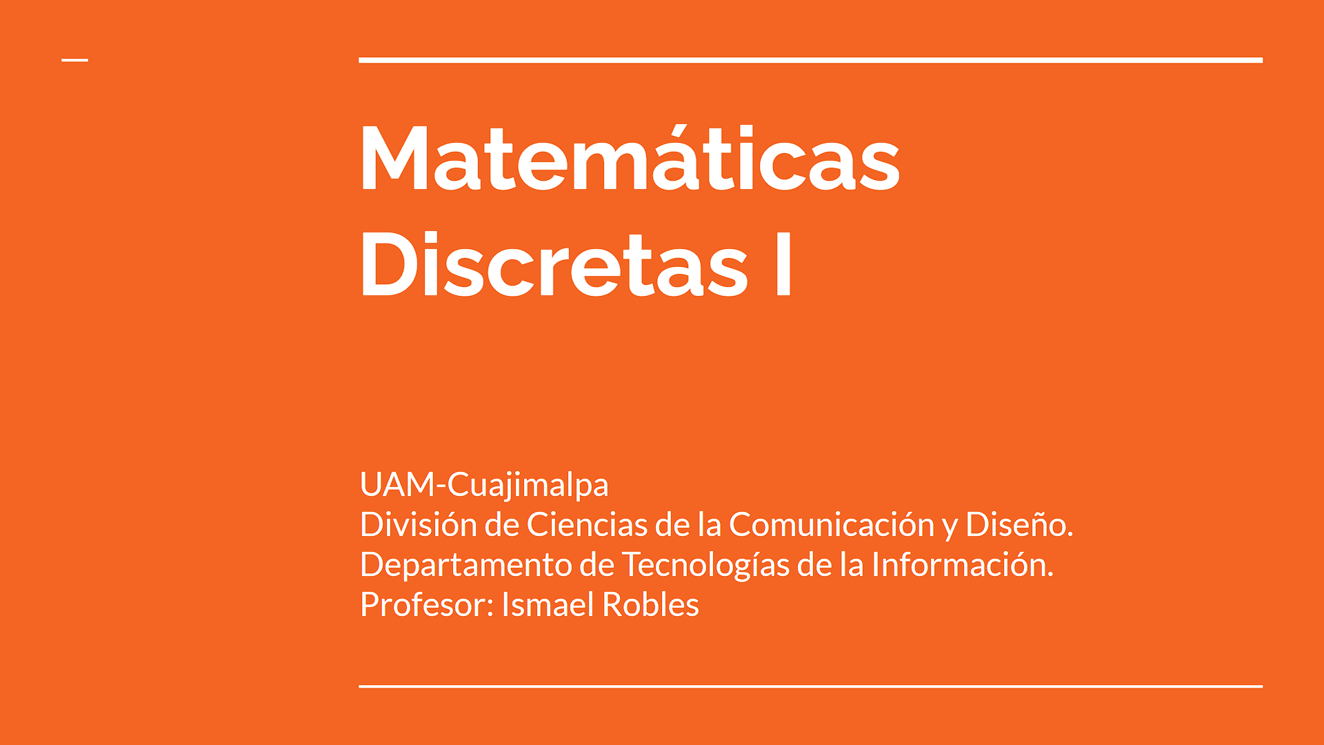 21-I MATEMATICAS DISCRETAS I - DB03T